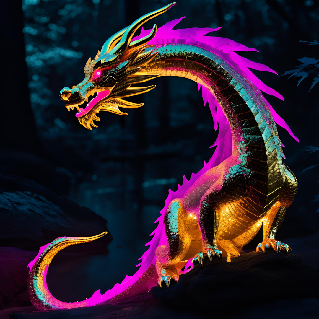 image of an gold dragon